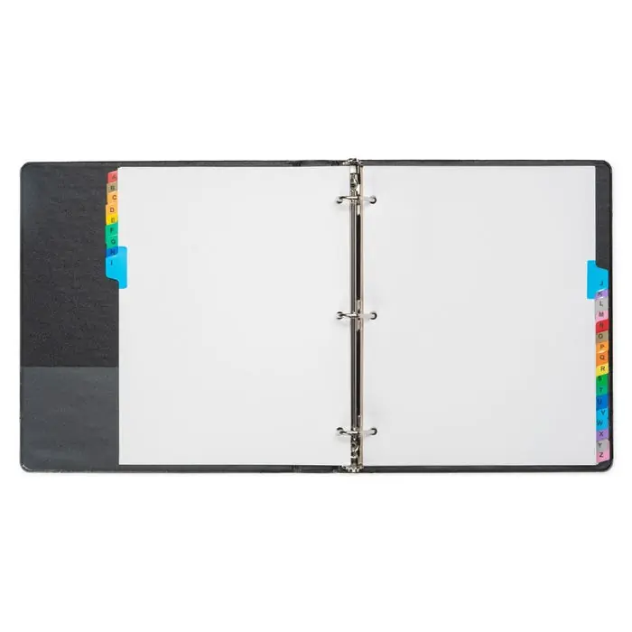 Clearance School Smart Durable Polypropylene D-Ring View Binder, 1 Inch, Black